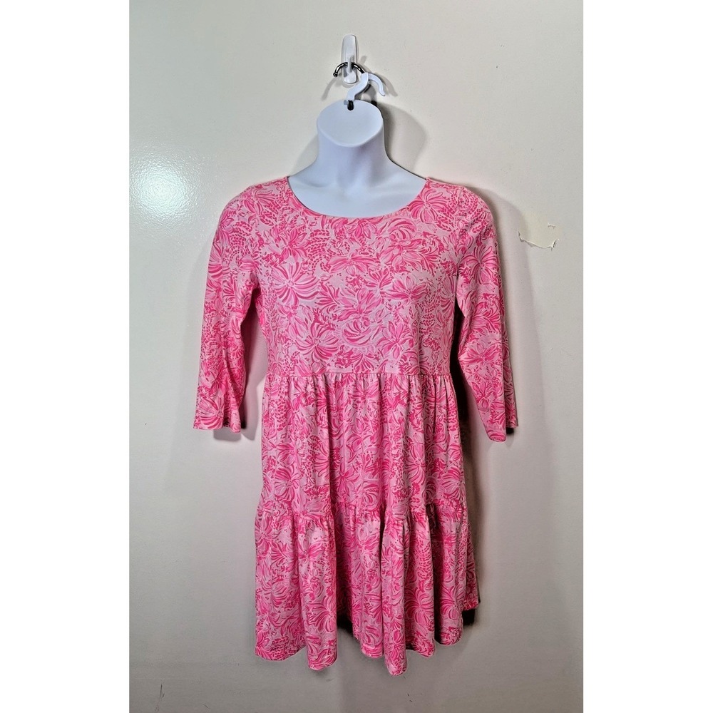 Lilly Pulitzer Womens Print Dress M Floral Tropical Resort Preppy Colorful Beach